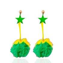 Brinco Pompom Brasil Brinco Pompom Brasil