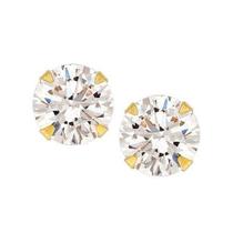 Brinco Ponto De Luz 5mm Em Ouro 18k 750 Brinco Ponto De Luz 5mm Em Ouro 18k 750