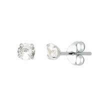 Brinco Ponto de Luz Cristal 3mm Prata 925