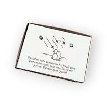 Brinco ponto de luz de aço + Caixa de presente Espero que goste