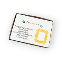 Brinco ponto de luz de aço + Caixa presente Friends