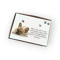 Brinco ponto de luz de aço+ Caixa presente Mãe Buldogue