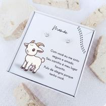 Brinco ponto de luz de aço + Caixa presente Mãe de Cabrito Brinco ponto de luz de aço + Caixa presente Mãe de Cabrito