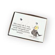 Brinco ponto de luz de aço + Caixa Presente Mãe de Calopsita