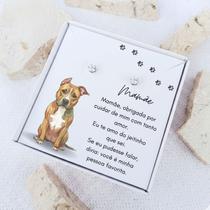 Brinco ponto de luz de aço + Caixa presente Mãe de Pitbull Brinco ponto de luz de aço + Caixa presente Mãe de Pitbull