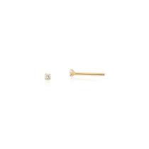 Brinco ponto de luz zircônia 1mm tarraxa baby banhado a ouro - Marje Brinco ponto de luz zircônia 1mm tarraxa baby banhado a ouro - Marje