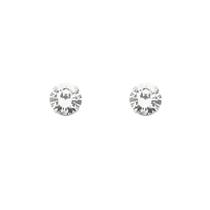 Brinco Ponto de Luz Zirconia 6MM Prata 925