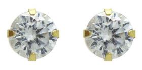 Brinco Ponto Luz Solitário Ouro 18k Pequeno Casual Delicado