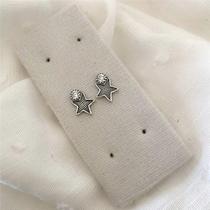 Brinco prata 925 estrela com pedra