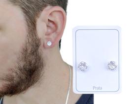 Brinco Prata 925 Masculino 7mm Luxo Brilhante Garantia