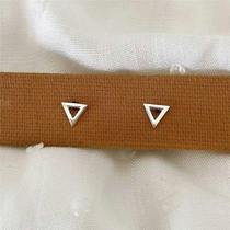 Brinco prata 925 triângulo liso