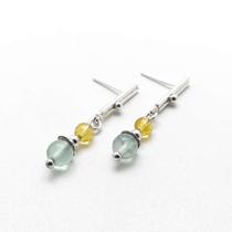 Brinco prata Citrino e Água Marinha 0112869B2054 Prata925 Citrino