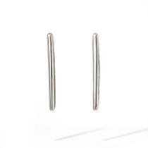Brinco Prata Original 925 Palito Grande Minimalista Delicado