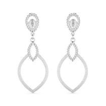 Brinco Prateado Luxo Gota de Gala Brinco Prateado Luxo Gota de Gala