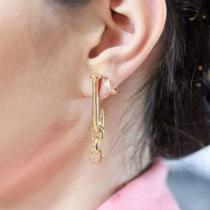 Brinco prego com 2 elos Brinco prego com 2 elos