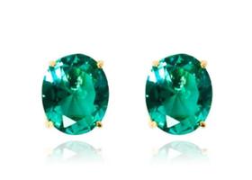 Brinco Pressão Pedra Oval 16x13