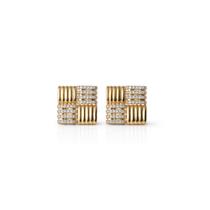 Brinco Quadrado com Zircônias - Banhado em Ouro 18k - Tri Gata