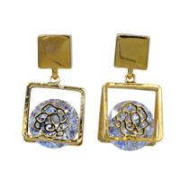 Brinco Quadrado Zircônia Brilhante Semijoia Akasaki BC4033 Brinco Quadrado Zircônia Brilhante Semijoia Akasaki BC4033