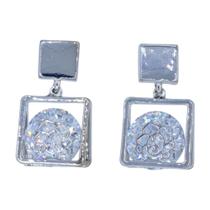 Brinco Quadrado Zircônia Brilhante Semijoia Akasaki BC4033 Brinco Quadrado Zircônia Brilhante Semijoia Akasaki BC4033