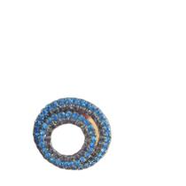 Brinco Redondo De 2 Partes Strass ul Folheado A Grafite