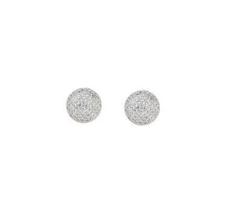 BRINCO REDONDO PEQUENO CRAVEJADO BANHADO A RÓDIO BRANCO - Joia Elegante e Sofisticada BRINCO REDONDO PEQUENO CRAVEJADO BANHADO A RÓDIO BRANCO - Joia Elegante e Sofisticada