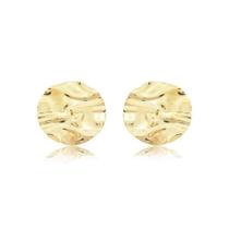 Brinco Redondo Texturizado Naomi - Banhado a Ouro 18K Brinco Redondo Texturizado Naomi - Banhado a Ouro 18K