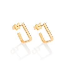Brinco retangular folheado a ouro 527232 Rommanel