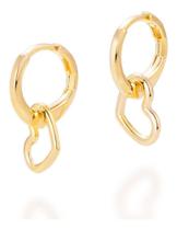 Brinco Rommanel Argola Com Coração Vazado 526588