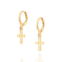 Brinco Rommanel Argola Cruz 2,4 Banhado a ouro 5270440000