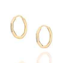Brinco Rommanel Argola Geométrica Folheado a Ouro 526658 Brinco Rommanel Argola Geométrica Folheado a Ouro 526658