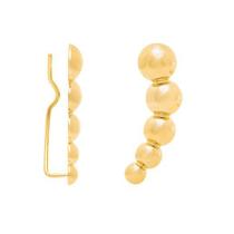 Brinco Rommanel Banhado A Ouro Ear Cuff Grampo Bolinhas 526105