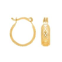 Brinco Rommanel Banhado A Ouro Pequena Argola Com Círculos Vazados 523180 Brinco Rommanel Banhado A Ouro Pequena Argola Com Círculos Vazados 523180