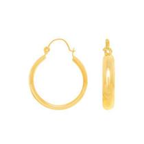 Brinco Rommanel Banhado A Ouro Pequena Argola Larga Lisa 520284 Brinco Rommanel Banhado A Ouro Pequena Argola Larga Lisa 520284