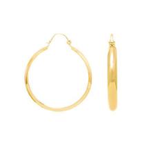 Brinco Rommanel Banhado A Ouro Pequena Argola Larga Lisa 520285 Brinco Rommanel Banhado A Ouro Pequena Argola Larga Lisa 520285