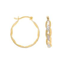 Brinco Rommanel Banhado A Ouro Pequena Argola Ondulada Vazada Com Rhodium 520387 Brinco Rommanel Banhado A Ouro Pequena Argola Ondulada Vazada Com Rhodium 520387