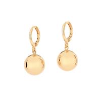 Brinco Rommanel Banhado Ouro 18k Argola Com Bola 12mm 527076 Brinco Rommanel Banhado Ouro 18k Argola Com Bola 12mm 527076