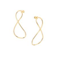 Brinco Rommanel Banhado Ouro 18k Maxi Infinito 527088