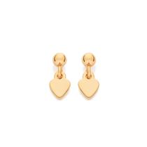 Brinco Rommanel Banhado Ouro 18K Pêndulo Coração 527643 Brinco Rommanel Banhado Ouro 18K Pêndulo Coração 527643
