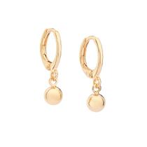 Brinco Rommanel Banhado Ouro Argola Com Esfera Pendurada 527257