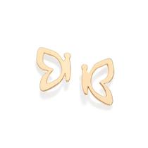 Brinco Rommanel Banhado Ouro Borboleta Vazada 527402 Brinco Rommanel Banhado Ouro Borboleta Vazada 527402