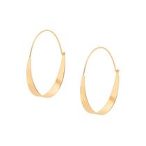 Brinco Rommanel Banhado Ouro Maxi Argola Aro Chapa Lisa 526607