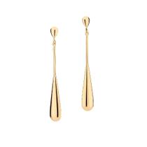 Brinco Rommanel Banhado Ouro Maxi Gota Comprida 526966