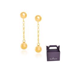 Brinco Rommanel Bolas Lisas Folheado Ouro 523006 Brinco Rommanel Bolas Lisas Folheado Ouro 523006