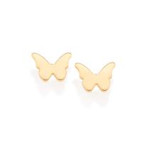 Brinco Rommanel Borboleta Folheado A Ouro 527035