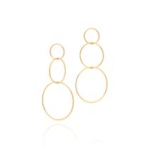 Brinco Rommanel Círculos Folheado a Ouro 526600