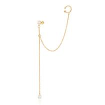 Brinco rommanel ear cuff com piercing de pressão banhado a ouro 18k com zircônias Brinco rommanel ear cuff com piercing de pressão banhado a ouro 18k com zircônias