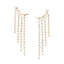 Brinco Rommanel Ear Cuff Pérolas Penduradas Folheado 526659 Brinco Rommanel Ear Cuff Pérolas Penduradas Folheado 526659