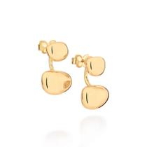 Brinco Rommanel Ear Jacket Oval Folheado a Ouro 526994 Brinco Rommanel Ear Jacket Oval Folheado a Ouro 526994