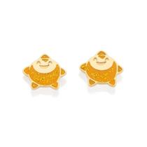 Brinco Rommanel estrela dos desejos com aplicação de resina e glitter 527260