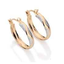Brinco Rommanel Folheado Ouro 18k Argola com Rhodium 523921
